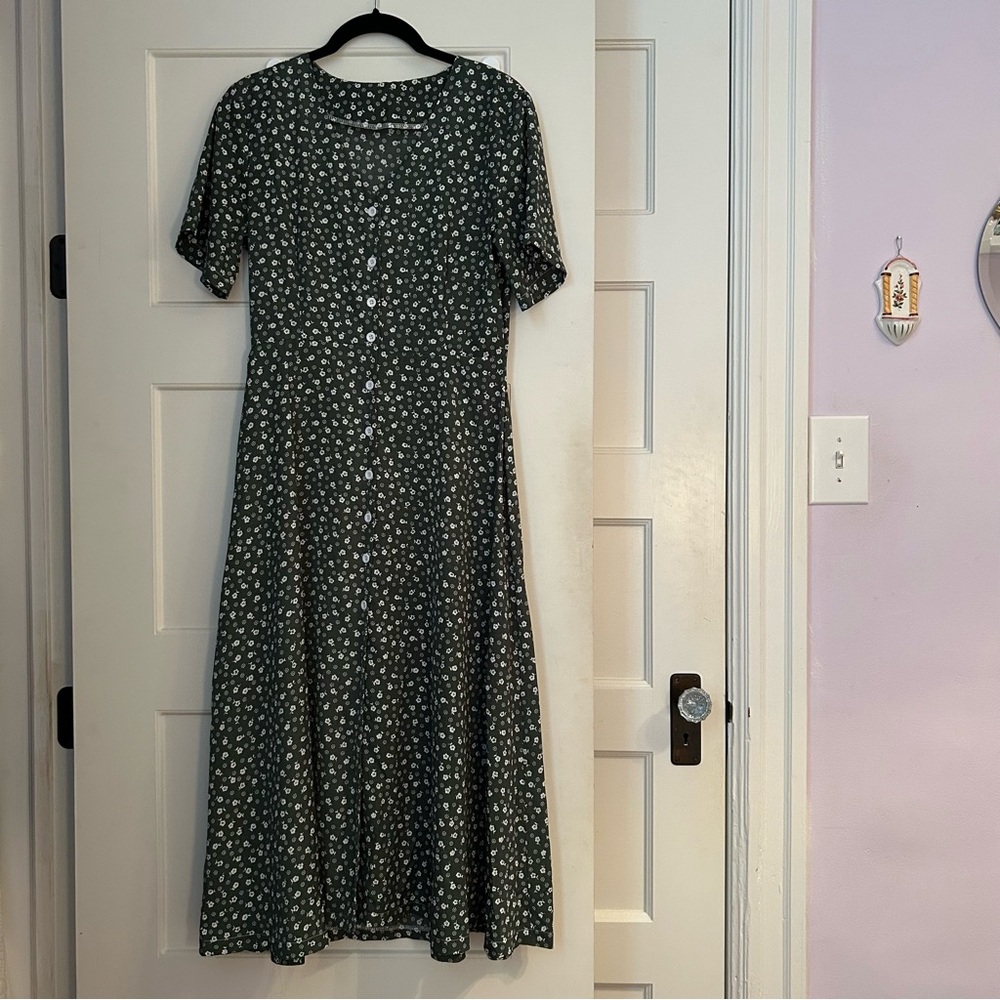 Floral Green Dress